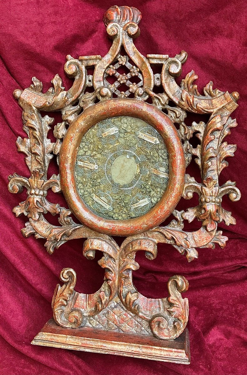 Monstrance-Reliquaire  De Six Saints Et Martyr ( Ex Ossibus), Tirol XVIIIème Siècle 