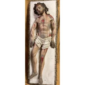 « Jésus Christ Mort Au Tombeau » , Carta Pesta ( Papier Mâché), Sicile XVIIIe 