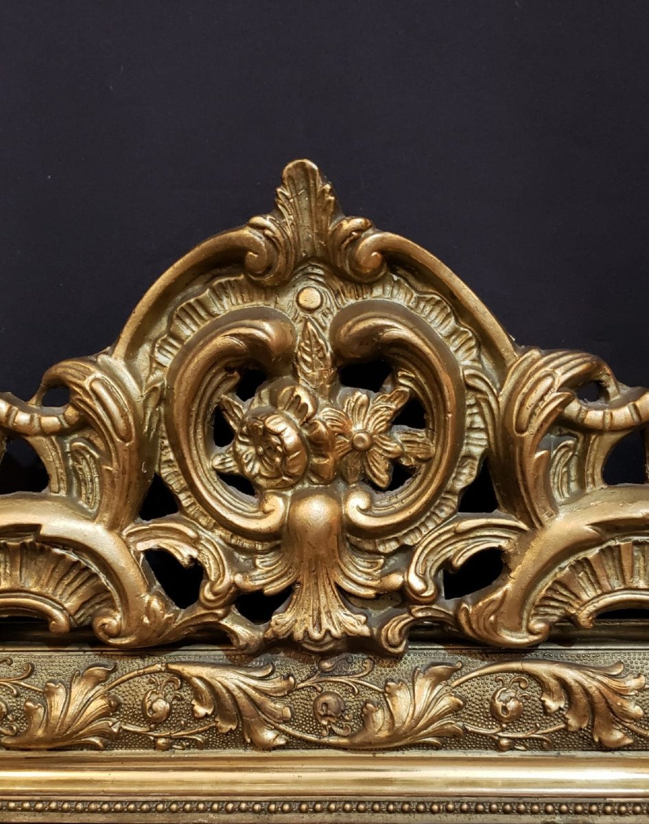 Fireplace Mirror Wood And Golden Stucco 125 X 80 Cm. Late 19th Century-photo-3