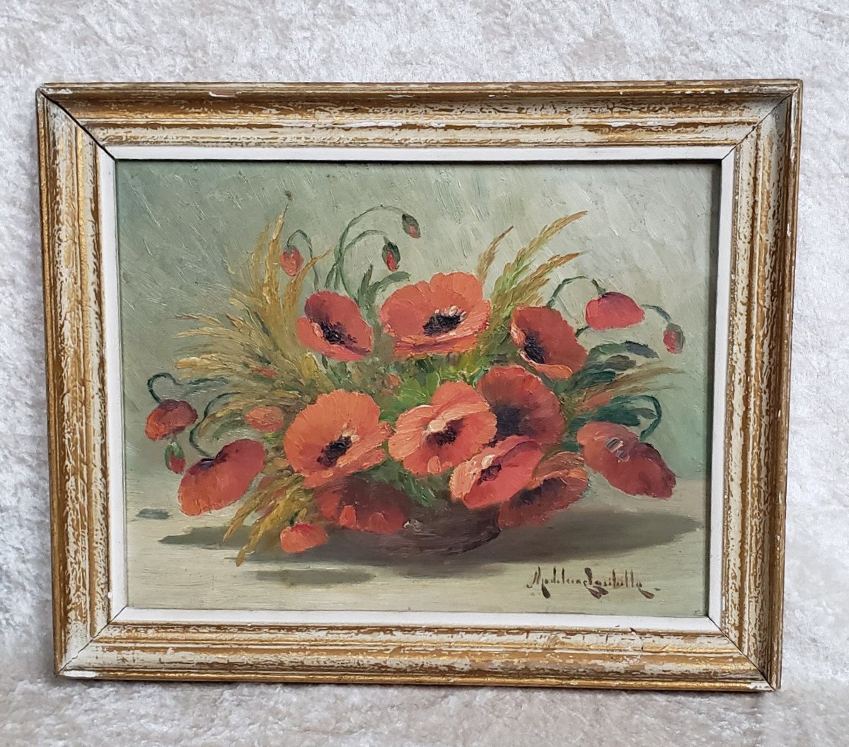 Paire de bouquets de fleurs - Madeleine Lasibille n&eacute;e en 1879-photo-2