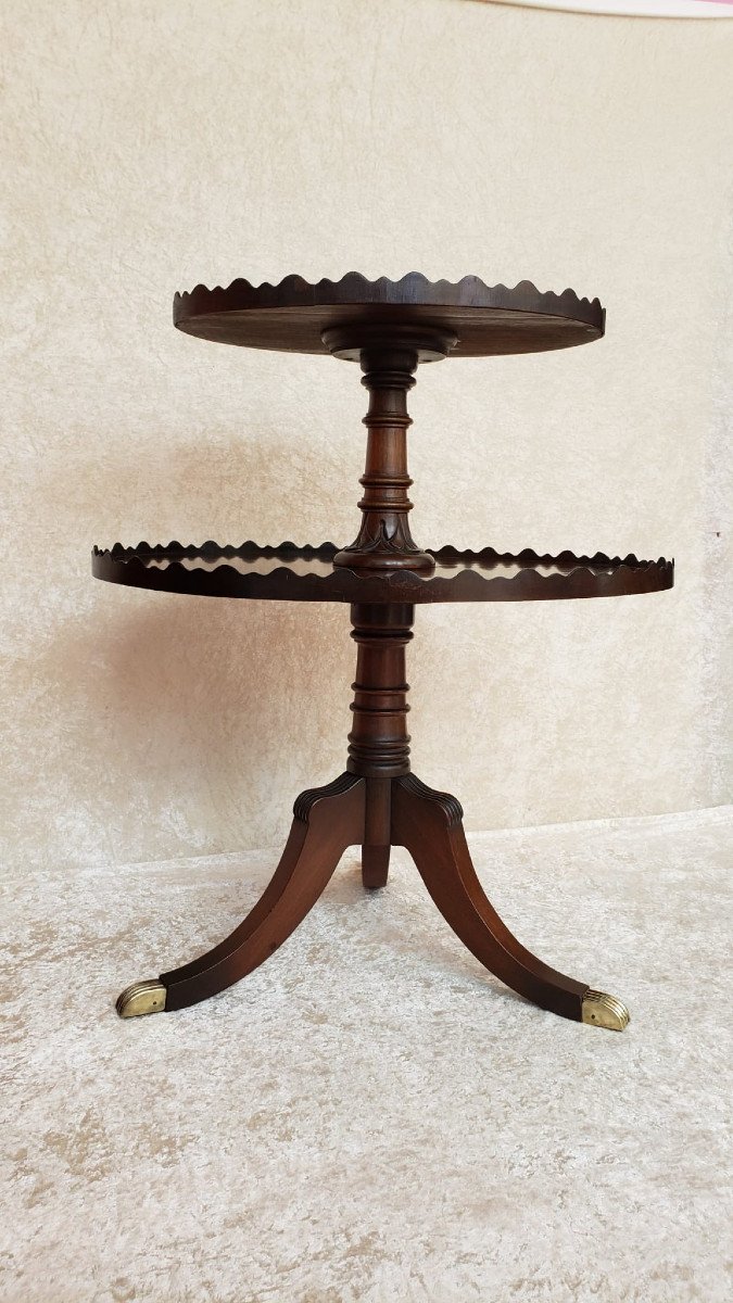 Mahogany And Rosewood Dumb Waiter 19th Century-photo-3