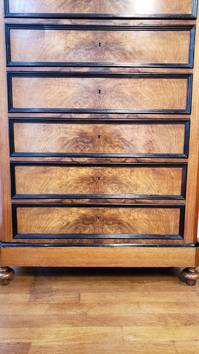 Napoleon III Weekly Chest In Walnut-photo-2