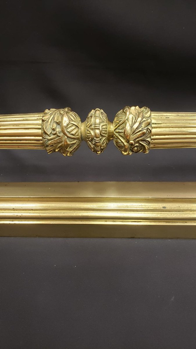 Empire Period Gilt Bronze Adjustable Fire Bar-photo-4