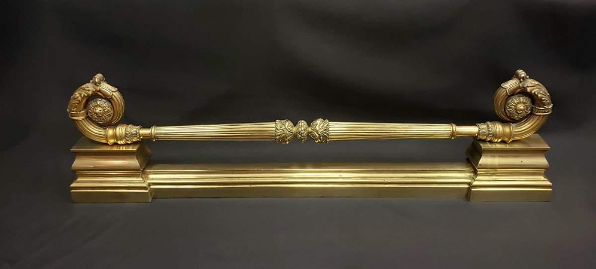 Empire Period Gilt Bronze Adjustable Fire Bar-photo-6