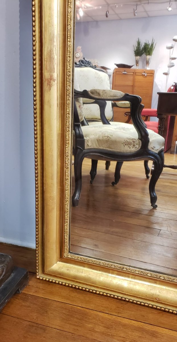 Gilded Fireplace Mirror - Napoleon III - 19th Century - 172 X 112 Cm-photo-4