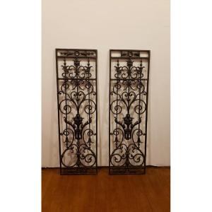 Pair Of 19th Century Cast Iron Balustrade Grilles