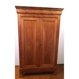 Small Louis-philippe Walnut Wardrobe - 19th Century