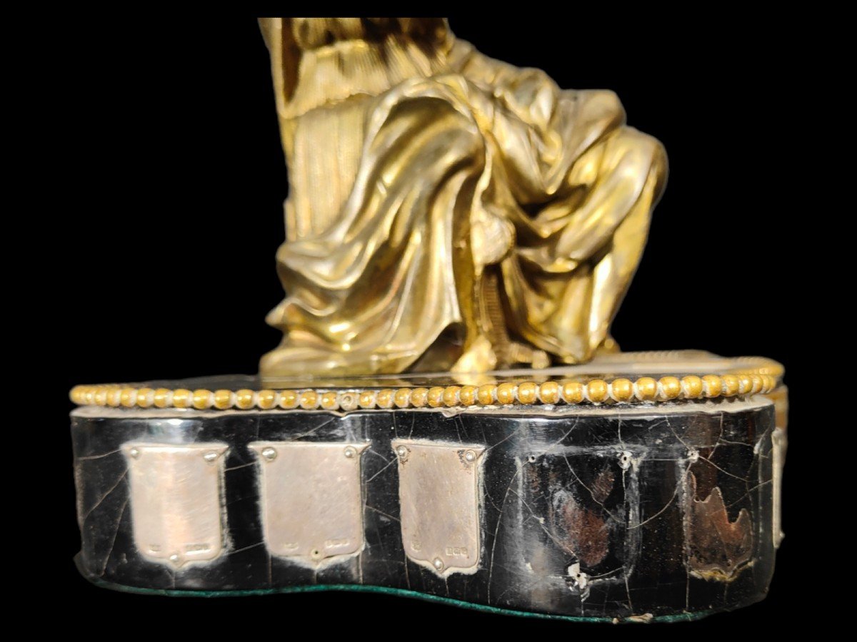 Figure In Gilt Bronze And Silver-photo-2