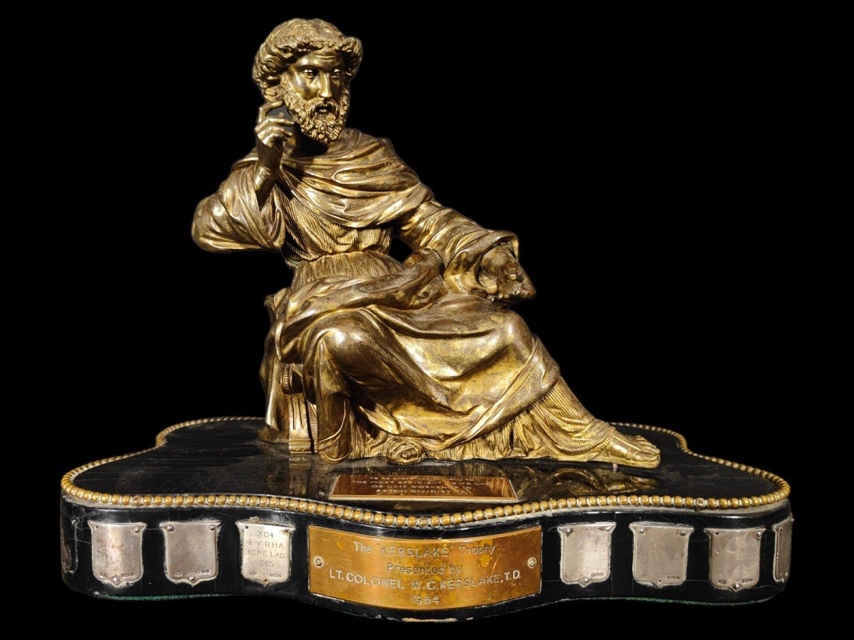 Figure In Gilt Bronze And Silver-photo-5