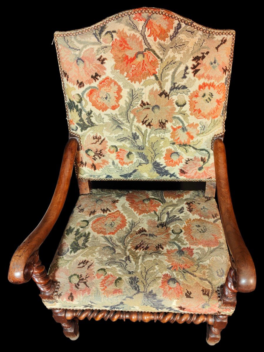 Pair Of Large Chairs XIX Century-photo-3