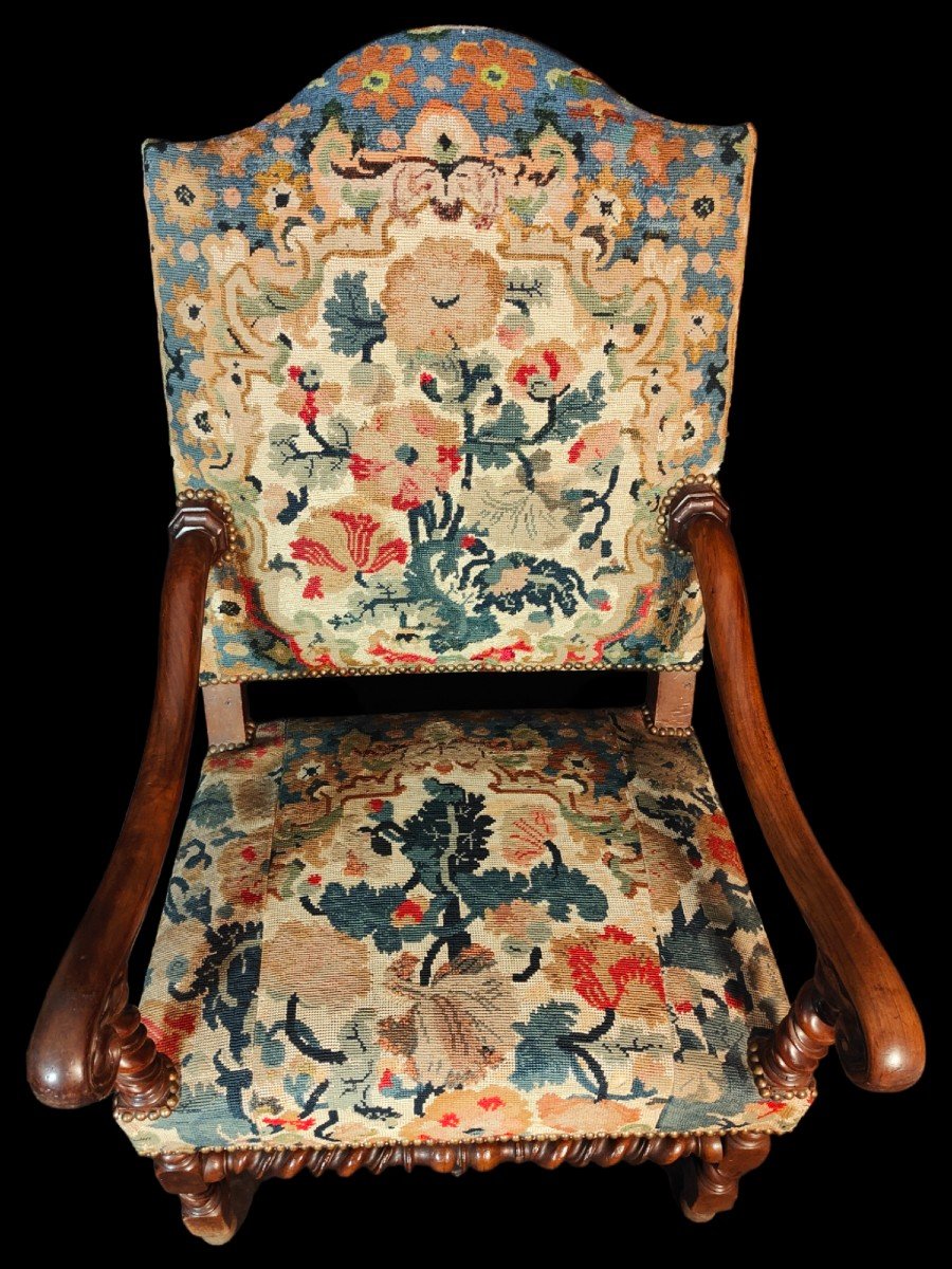Pair Of Large Chairs XIX Century-photo-8