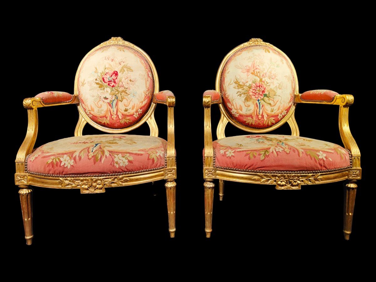 Important French Chairs From The 18th Century Signed By Claude Chevigny-photo-2