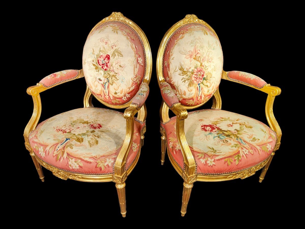 Important French Chairs From The 18th Century Signed By Claude Chevigny-photo-1