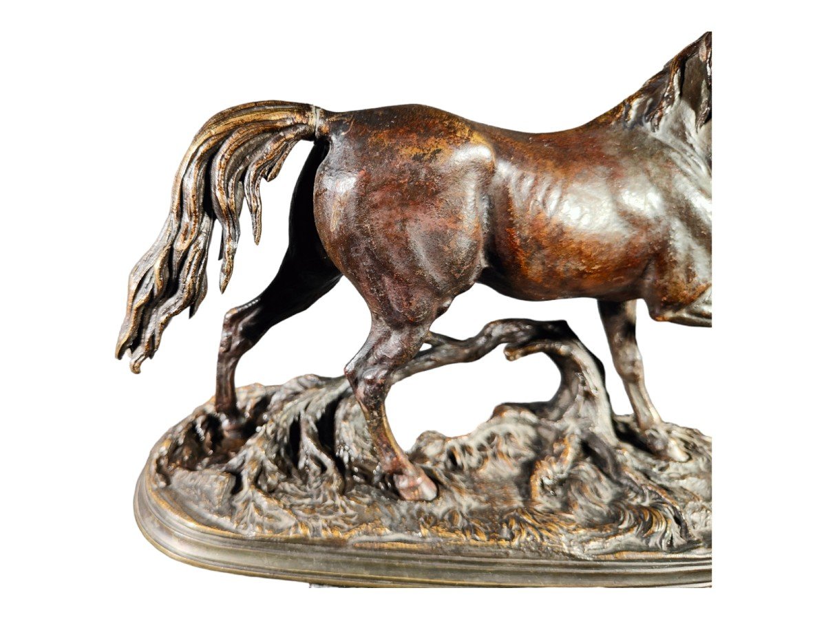 Jules Moigniez (1835-1894) Bronze Horse-photo-3