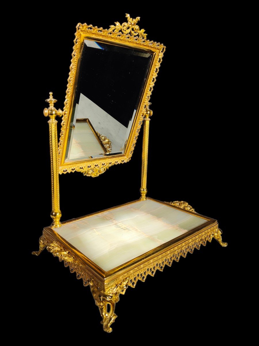 Elegant Dressing Table With Table Mirror 19th Century-photo-7