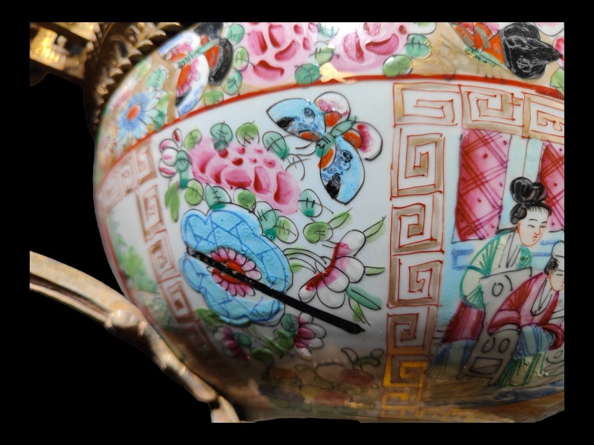 China Porcelain Punch Bowl 19th Century-photo-2
