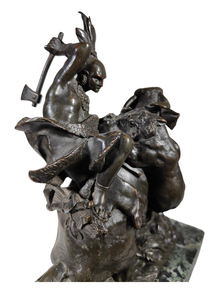 Amazon On Horseback Attacked By A Tiger August-karl-edouard Kiss Bronze Statue Germany-photo-3