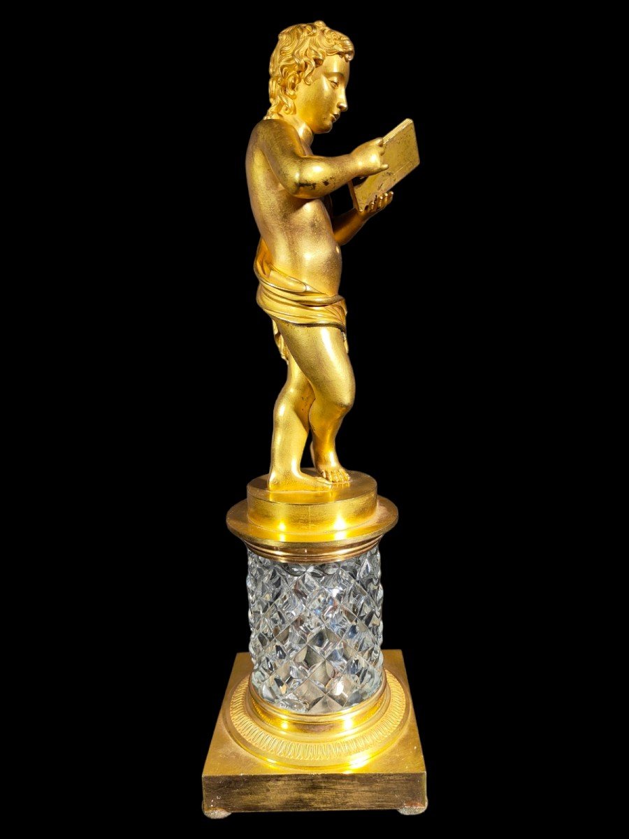 Baccarat Crystal And Gilt Bronze Figurine-photo-4