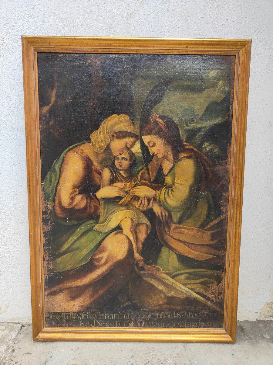 Ancient Religious Painting From The 17th Century-photo-2