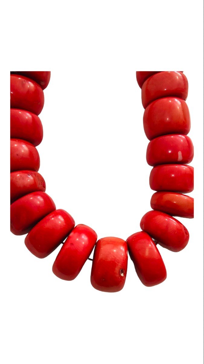 Huge Red Coral Necklace-photo-3