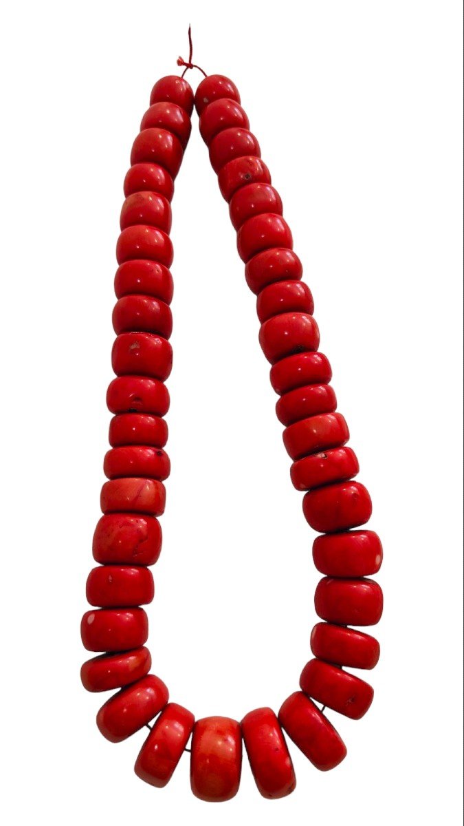 énorme Collier De Corail Rouge-photo-7