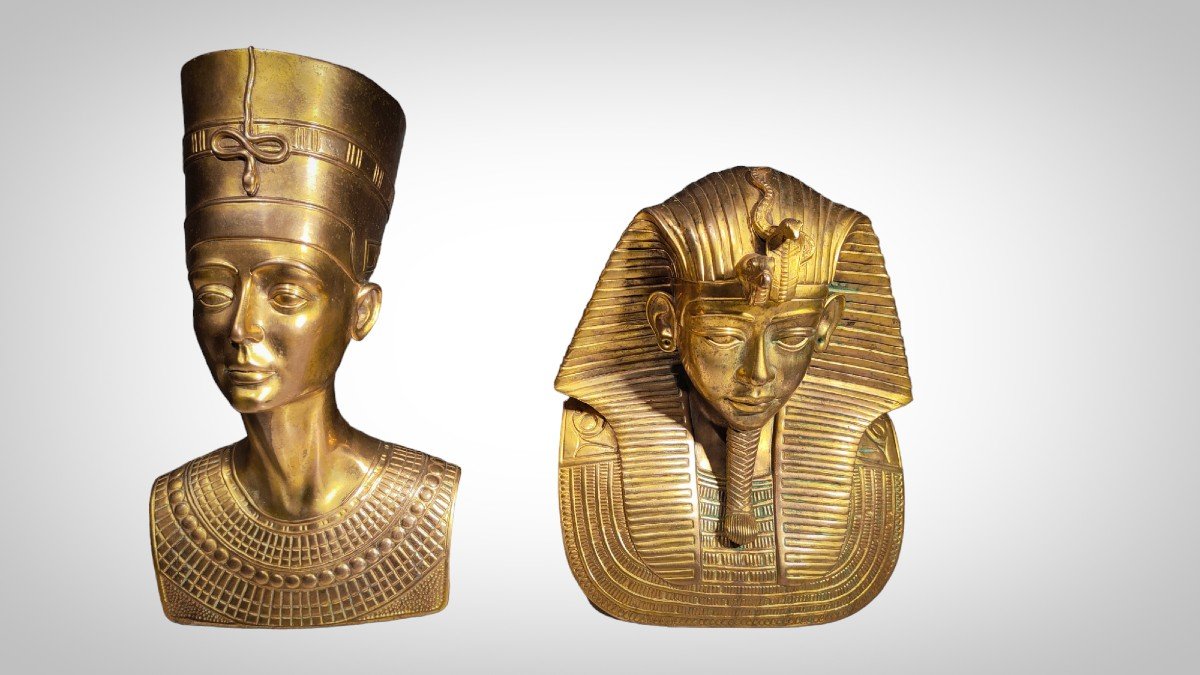 Buste De Néfertiti En Bronze-photo-2