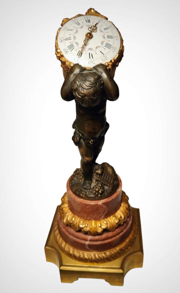 French Bronze Clock From The 19th Century: Elegant Allegory Of The Harvest