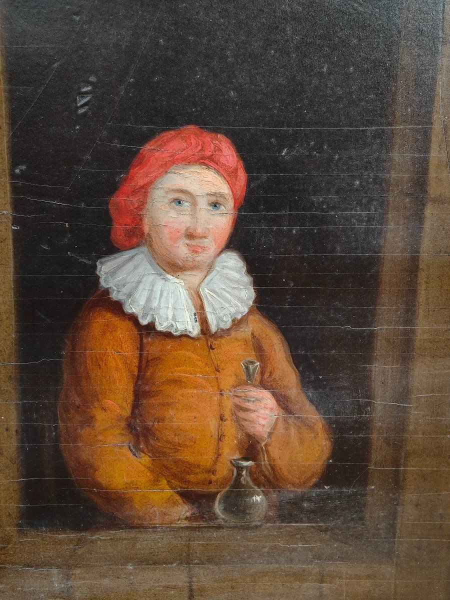  Portrait Néerlandais Du XVIIe Siècle - Huile Sur Panneau De Bois -photo-4