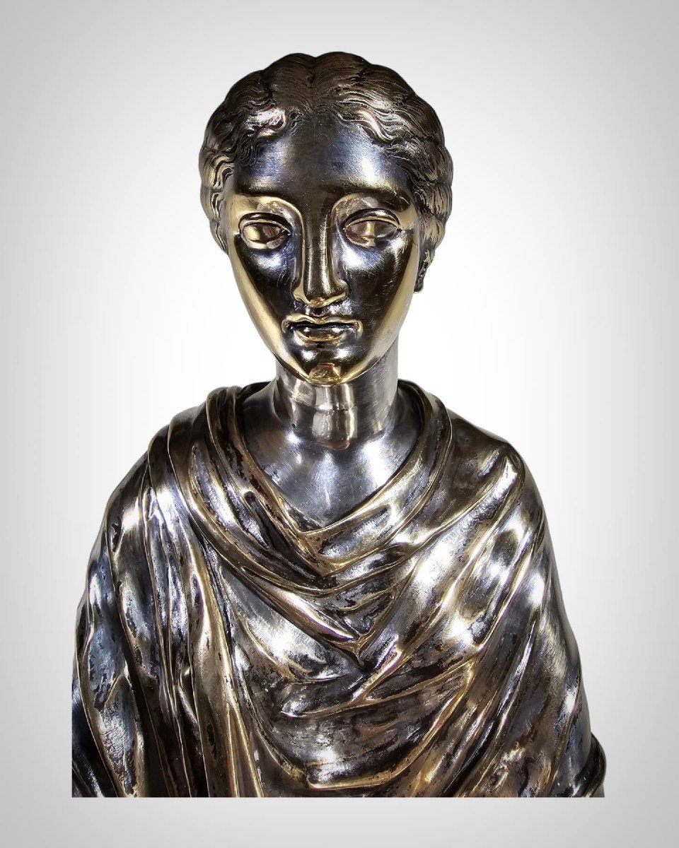 Présentation d'Un Chef-d'œuvre : La Sculpture En Bronze d'Une Dame Assise !-photo-3