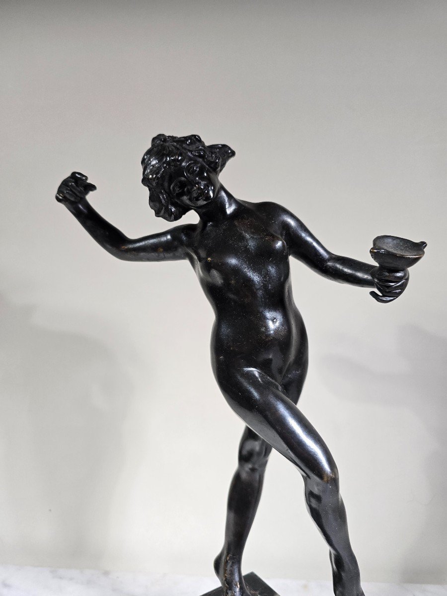 Sculpture Classique En Bronze De Luigi De Luca - Jeune Fille De La Grèce Antique-photo-2