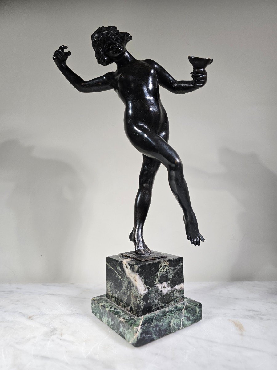 Sculpture Classique En Bronze De Luigi De Luca - Jeune Fille De La Grèce Antique-photo-3