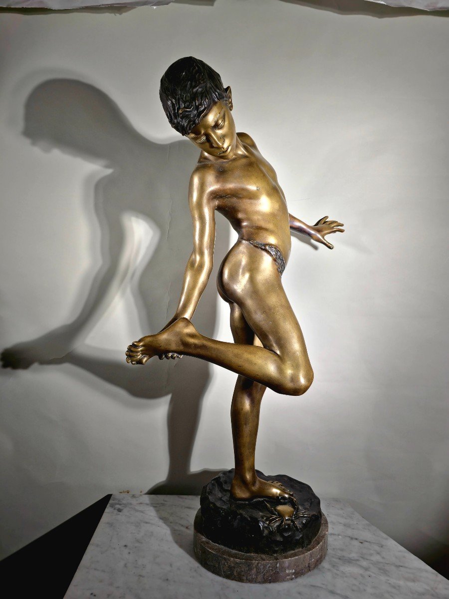  Child Bronze Sculpture - 105 Cm-photo-5