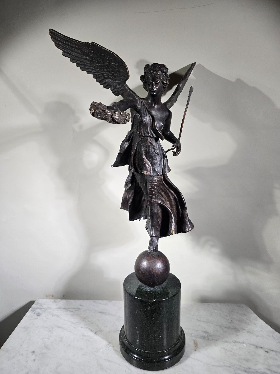 Bronze Sculpture - Winged Victory From The Grand Tour Era-photo-2