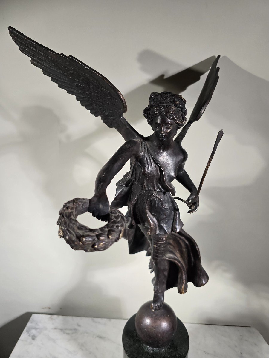 Bronze Sculpture - Winged Victory From The Grand Tour Era-photo-3