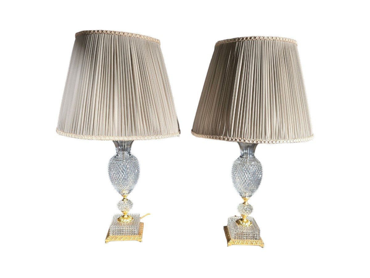 Pair Of Size Glass Lamps From The 1920s-photo-4