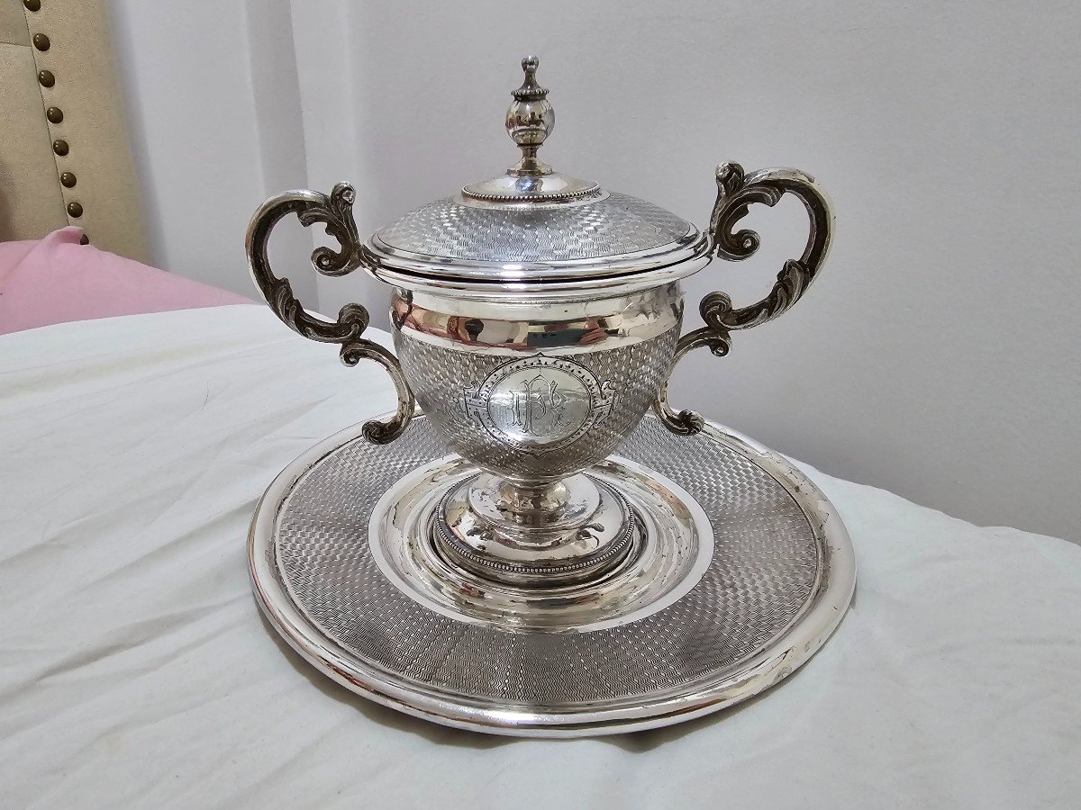 19th Century Solid Silver Baptism Set-photo-2