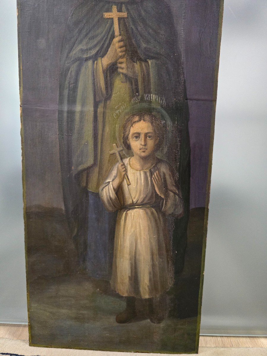 Icône Orthodoxe Du 19ème Siècle – Martyr Iolita Et Kirill-photo-4