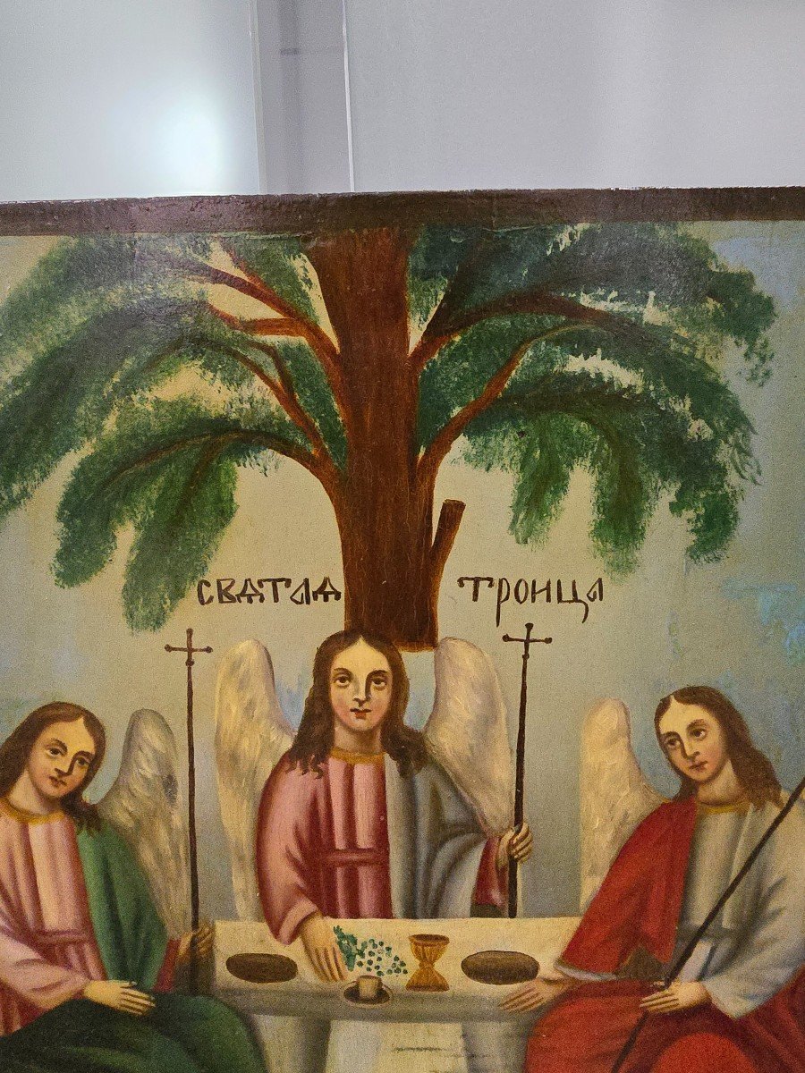 19th Century Orthodox Icon – The Trinity From The Old Testament-photo-1