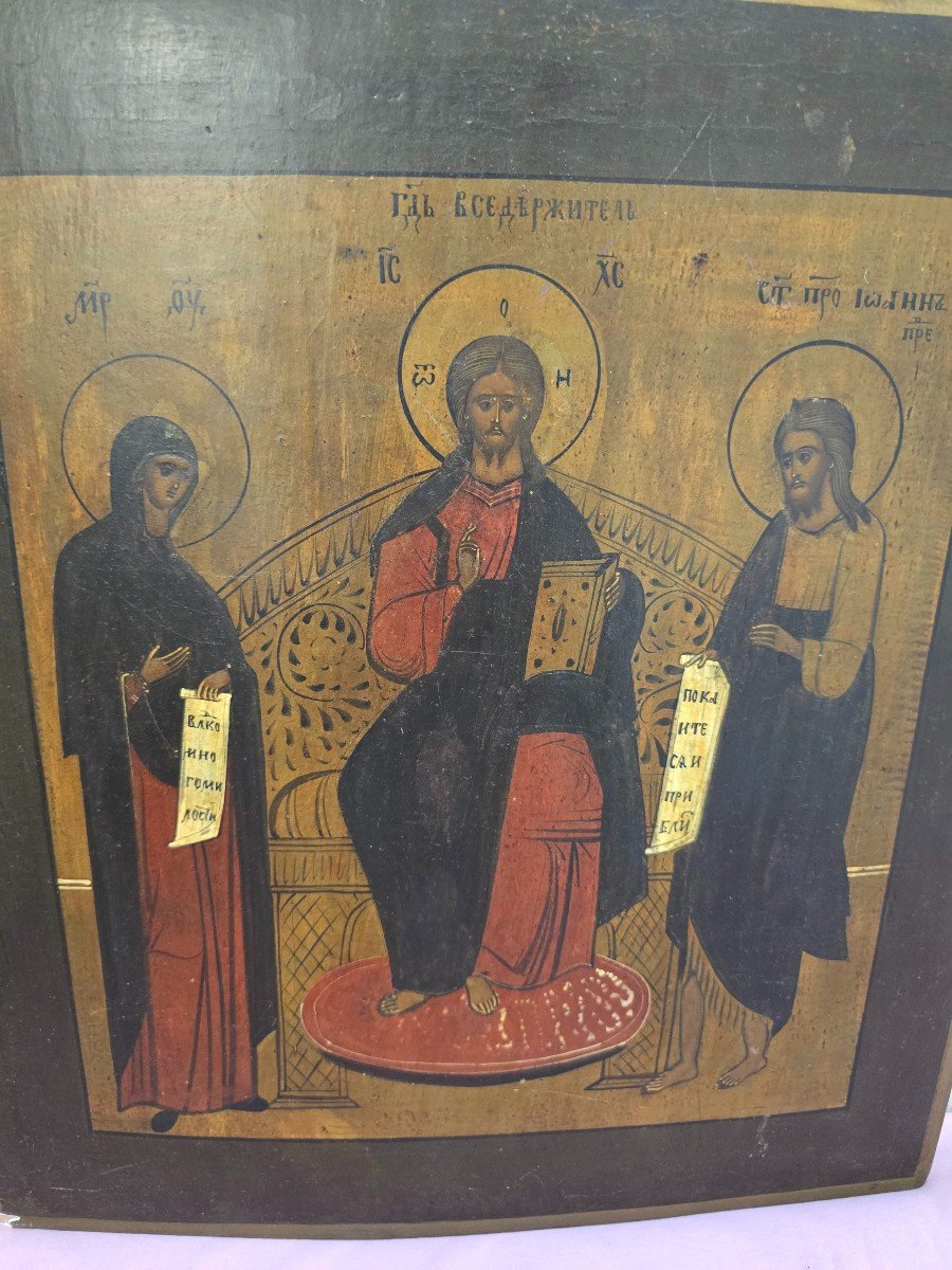 19th Century Orthodox Icon – The Deesis-photo-2