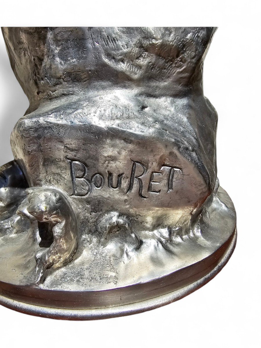 Eutrope Bouret (français, 1833-1906) Sculpture En Bronze, "mercure" 76 Cm-photo-7