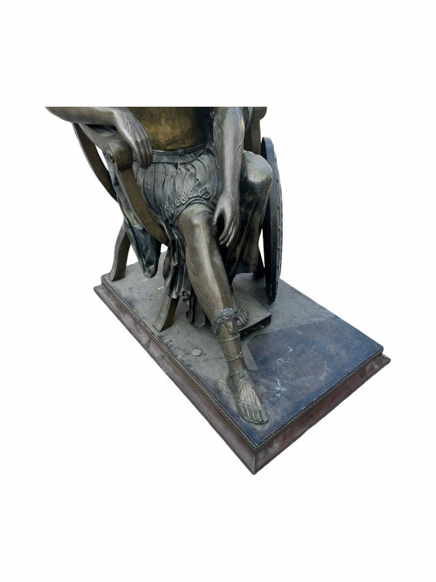 Sculpture Romaine Monumentale En Bronze 160 Cm-photo-4