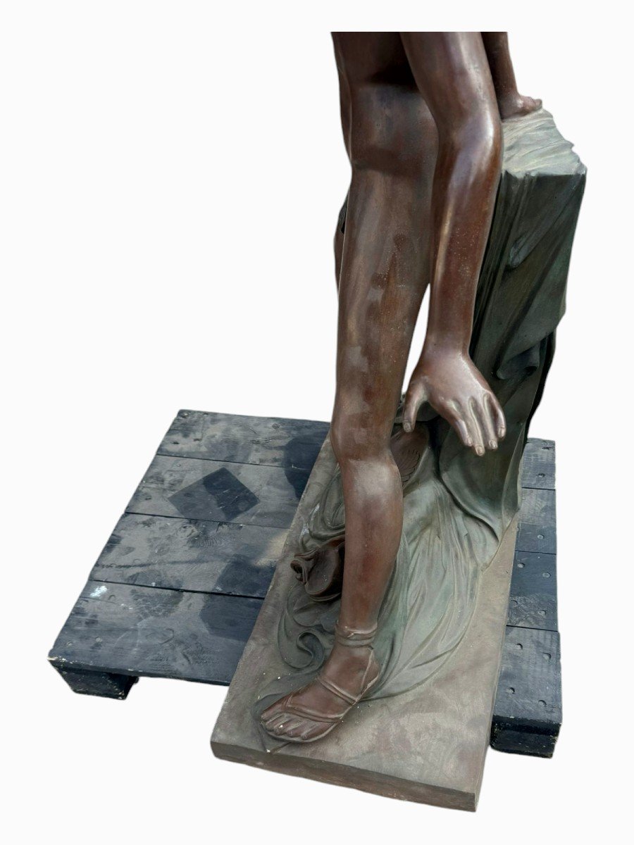 Sculpture Romaine Monumentale En Bronze 120 Cm-photo-1