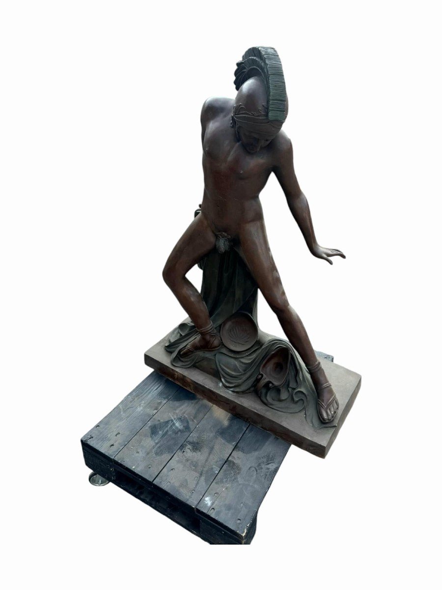 Sculpture Romaine Monumentale En Bronze 120 Cm-photo-4