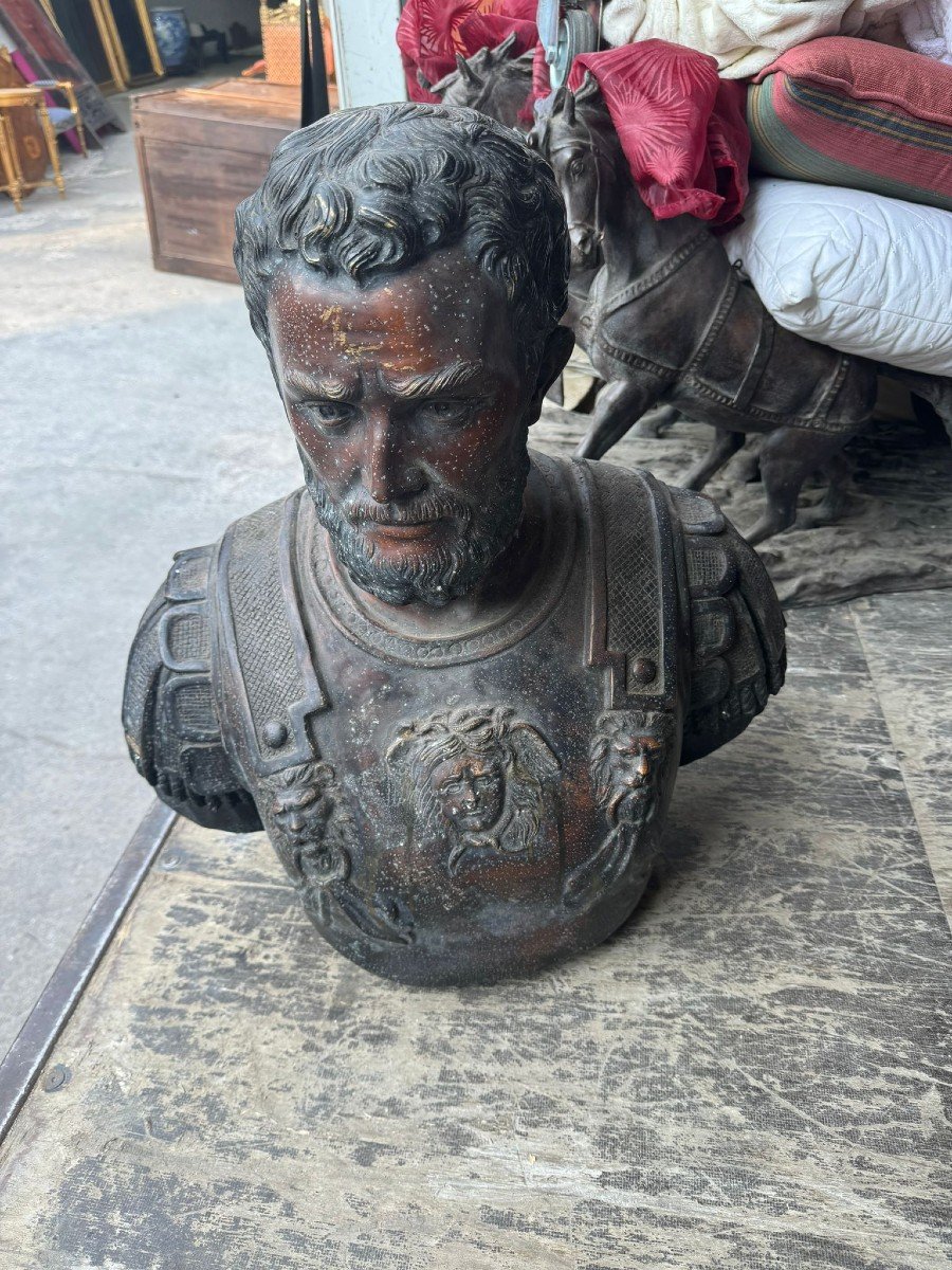 Large Roman Bronze Sculpture 80 Cm-photo-2