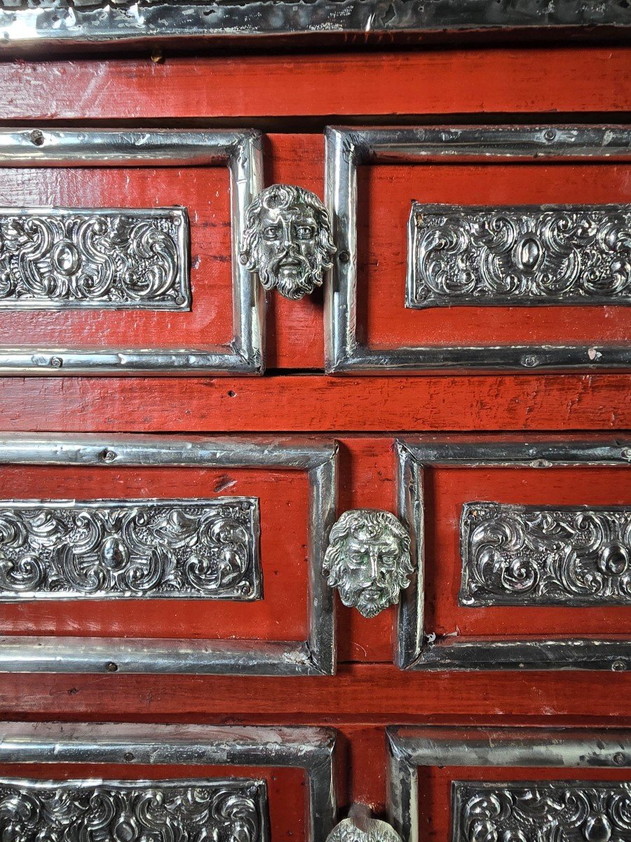 Cabinet And Buffet Table; Mexico, End Of The 18th Century And After, In Silver-photo-3