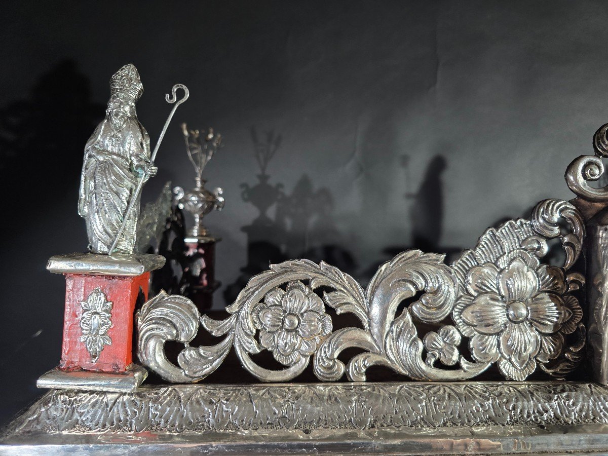 Cabinet And Buffet Table; Mexico, End Of The 18th Century And After, In Silver-photo-7