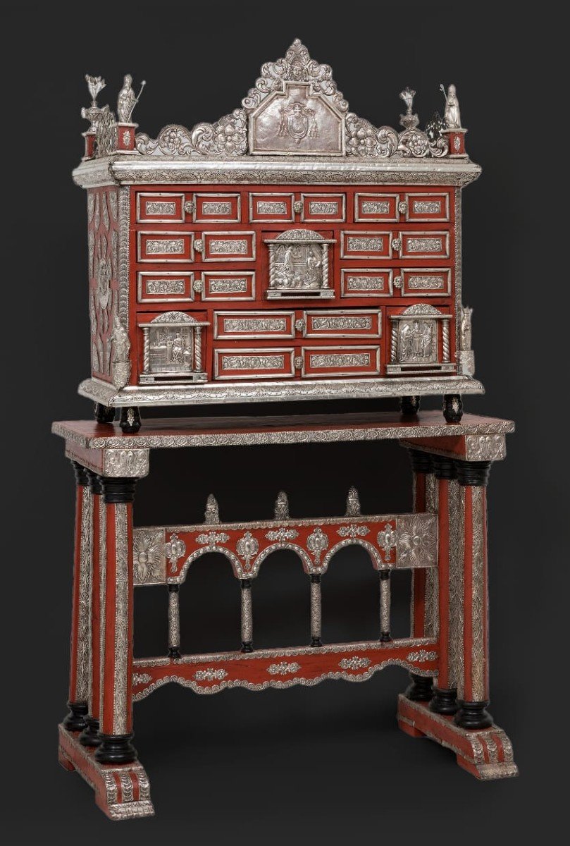 Cabinet And Buffet Table; Mexico, End Of The 18th Century And After, In Silver