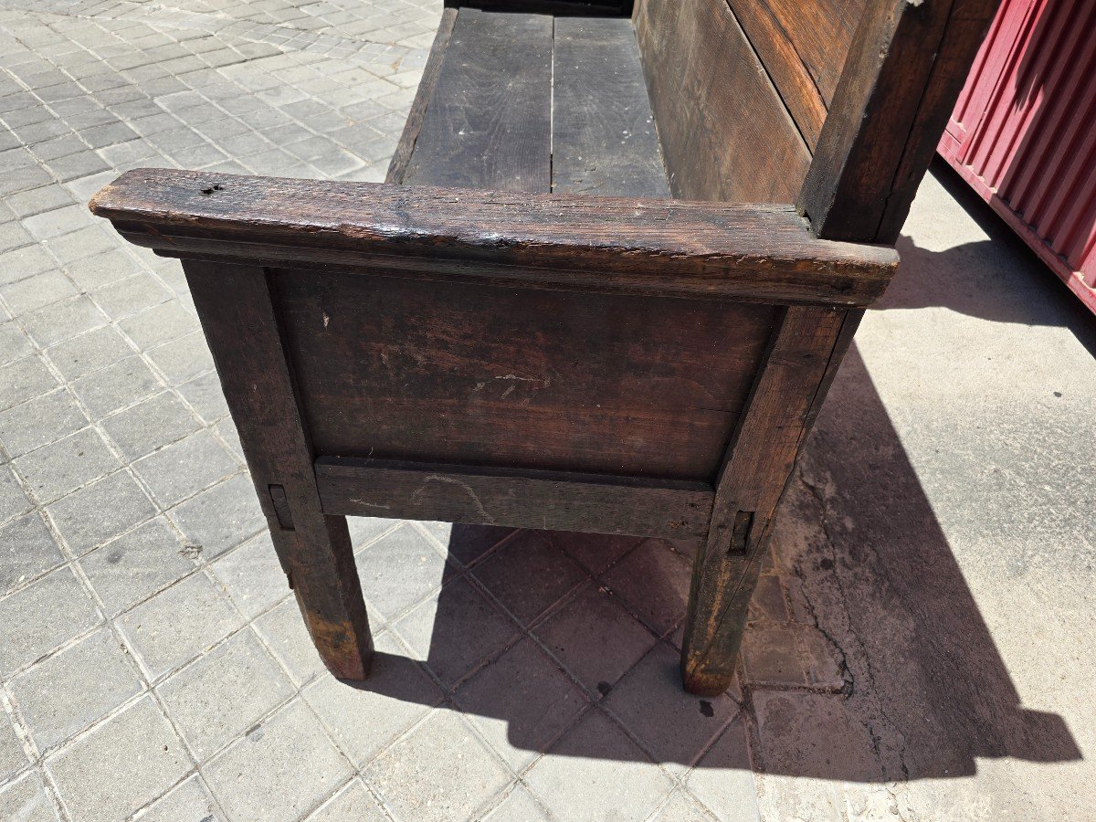 Large Solid Wood Bench From The 18th Century-photo-2