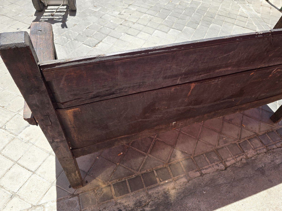 Large Solid Wood Bench From The 18th Century-photo-4