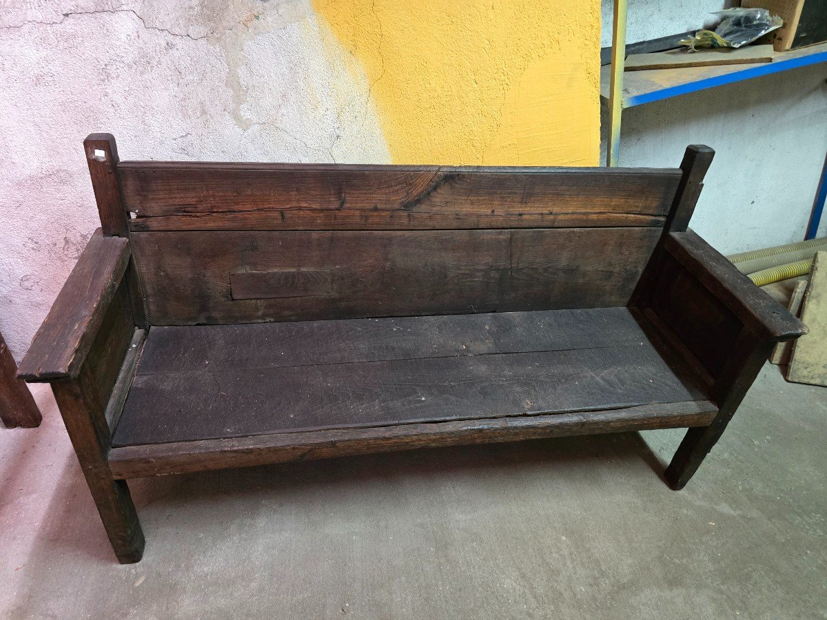 Large Solid Wood Bench From The 18th Century-photo-6